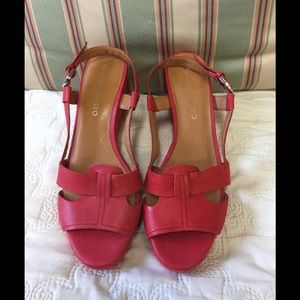 Franco Sarto Red “Crispen” Sandals.